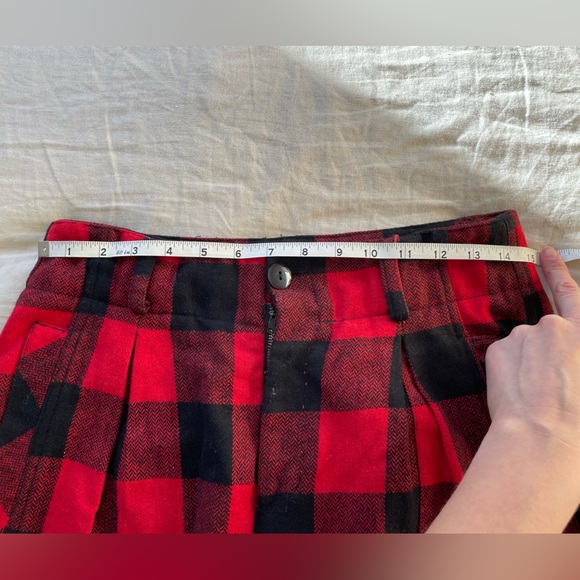 Vintage Buffalo plaid 100% wool trousers - Picture 2 of 14